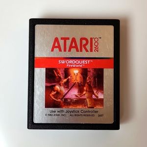 Atari 2600 Game Swordquest Fireworld Cleaned & Tested